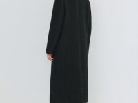 Длинное двубортное пальто, Черный