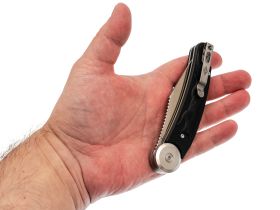 Складной нож Перемен Лисичка, сталь 8Cr14MoV, рукоять FRN, черный