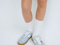 Кеды с обвесами для девочек, Голубой