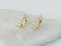 Серьги из желтого золота с бриллиантами э0301сг04210656