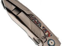 Складной нож Remette Kestrel, сталь S35VN, рукоять алюминий, серый/красный