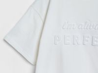 Футболка с объёмным принтом для девочек, Белый