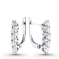 Серьги из белого золота с бриллиантами э4701сг05103500