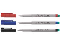 Ручка капиллярная Faber-Castell "MULTIMARK" 1 мм, для письма на пленке, зеленый