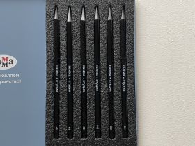 Набор карандашей цельнографитных чернографитные Гамма "Студия" 6 шт., 6B-2H, метал. упаковка