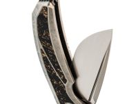 Складной нож TUOTOWN Espada, сталь Tmax, рукоять Grey Crystal Ti/Chaotic Gold CF