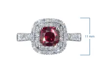 Кольцо из белого золота с рубином э4780кц11220358