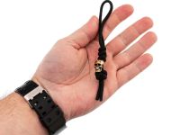 Темляк малый с бусиной "Череп", черный