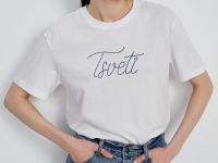 Футболка с принтом из хлопка