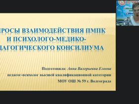 Вебинар "Вопросы взаимодействия ПМПК и психолого-медико-педагогического консилиума"