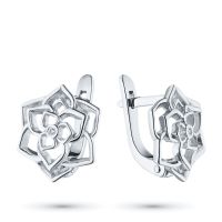 Серьги из белого золота с бриллиантами э0901сг07184800