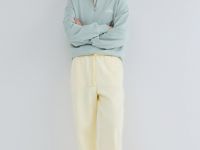 Толстовка с воротником-стойкой на молнии, Зеленый