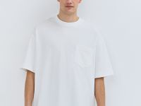 Футболка из плотного хлопка с карманом, Белый