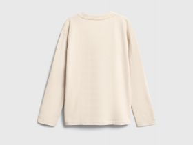 Лонгслив с принтом для мальчиков, Бежевый