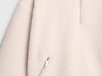 Толстовка из шерпы с воротником на молнии, Бежевый