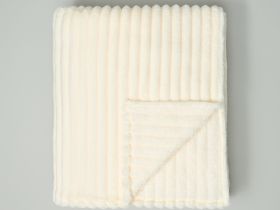 Плед Soft strip, молоко