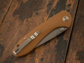 Складной нож CJRB Feldspar, сталь D2, Brown G10