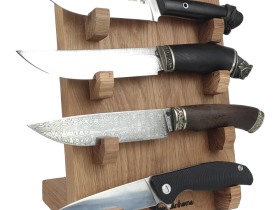 Подставка для коллекции из 4-х ножей Woodinhome HKS0204ON, дуб, бежевый