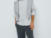 Брюки прямого кроя, Серый