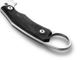 Нож с фиксированным клинком LionSteel H1, сталь M390, рукоять G10, черный