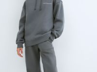 Широкие трикотажные брюки для девочек, Серый