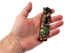 Фронтальный автоматический нож Daggerr Кощей Khohloma, сталь D2, рукоять алюминий