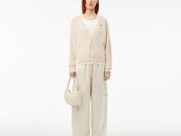 Женский шерстяной кардиган Lacoste с v-образным вырезом