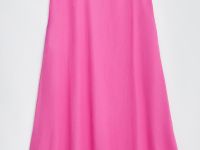 Платье миди льняное с округлым вырезом