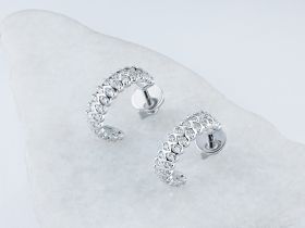 Пусеты из белого золота с бриллиантами э0901пс12200014