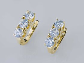 Серьги из желтого золота э0312сг10220104