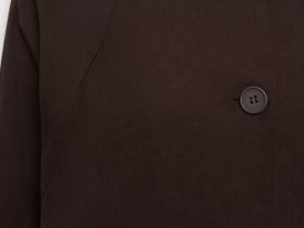 Жакет с добавлением льна и отложным воротником