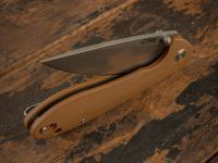Складной нож CJRB Feldspar, сталь D2, Brown G10