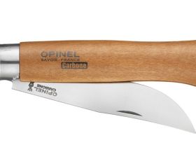 Нож складной Opinel №12 VRN Carbon Tradition, сталь AFNOR XC90 Carbon Steel, рукоять бук, 113120