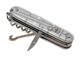Нож перочинный Victorinox Huntsman, сталь X55CrMo14, рукоять Cellidor®, серый, 15 функций, 91мм