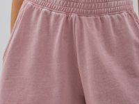 Шорты из футера с эффектом стирки, Розовый
