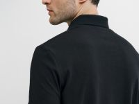 Поло из плотного хлопка, Черный