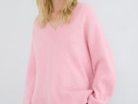 Джемпер из мягкой пряжи с шерстью, Розовый