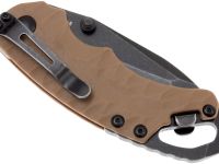 Нож складной Shuffle II - KERSHAW 8750TTANBW, сталь 8Cr13MoV c покрытием BlackWash™, рукоять термопластик GFN коричневого цвета