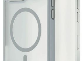 Чехол-накладка Wiwu Armor Pro Magsafe (FGG-012) для iPhone 16 Pro Max пластиковый прозрачно-белый (белая рамка)