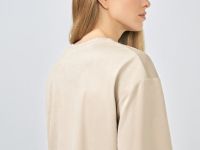 Футболка из искусственной замши, Бежевый