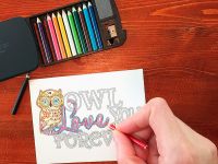 Набор мини-карандаши цветные Talent Toys 12 шт в пенале черном