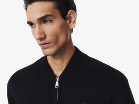 Мужской кардиган Lacoste на молнии классического кроя