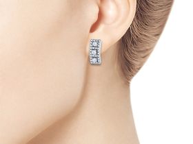 Серьги из белого золота с бриллиантами э0901сг08160800