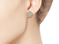 Пусеты из желтого золота с бриллиантами э0301пс03220308