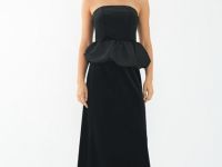 Бархатная юбка миди, Черный