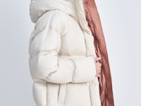 Стеганый пуховик с воротником-стойкой