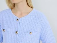 Кардиган с коротким рукавом, Голубой