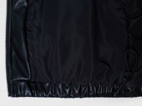 Куртка из искусственной кожи для девочек, Черный
