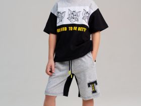 Комплект трикотажный для мальчиков: фуфайка (футболка), шорты