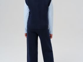 Комплект трикотажный для девочек: жилет, брюки